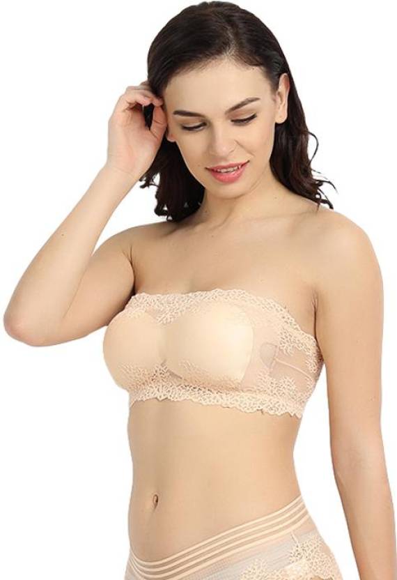 BRATON  Women Bralette Lightly Padded Bra  (Beige)