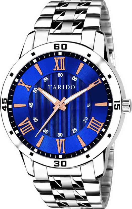TARIDO  Exclusive Series Analog Watch - For Men Men's Steel Chain TD4710 Blue Dial New looks Sports Design Steel Chain Analog Watch - For Men