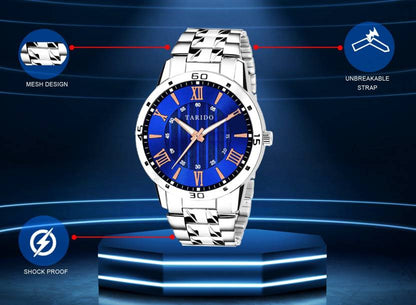 TARIDO  Exclusive Series Analog Watch - For Men Men's Steel Chain TD4710 Blue Dial New looks Sports Design Steel Chain Analog Watch - For Men