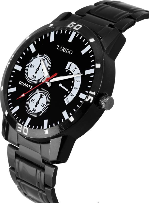 TARIDO  Signature black dial black metal strap analog wrist Watch Analog Watch - For Boys TD4501SM01